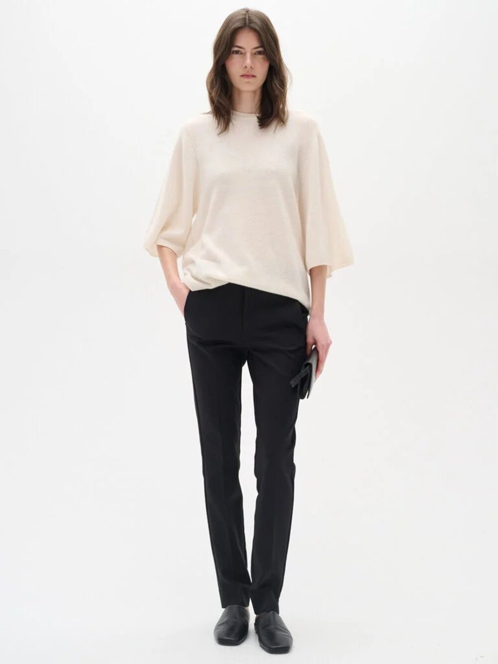 InWear Nica Black Trousers | Quiet Luxury Workwear | Size 12